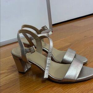 Naturalizer Metallic Block Heel Sandals